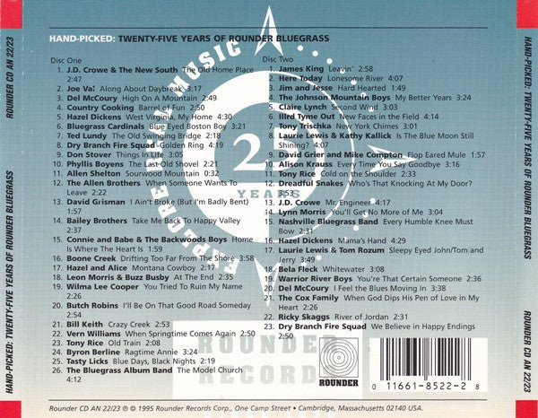 Various – Hand-Picked: 25 Years Of Bluegrass Music On Rounder Records - USED 2CD