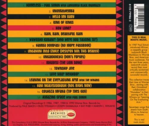 Ladysmith Black Mambazo – The Warner Brothers Collection - USED CD