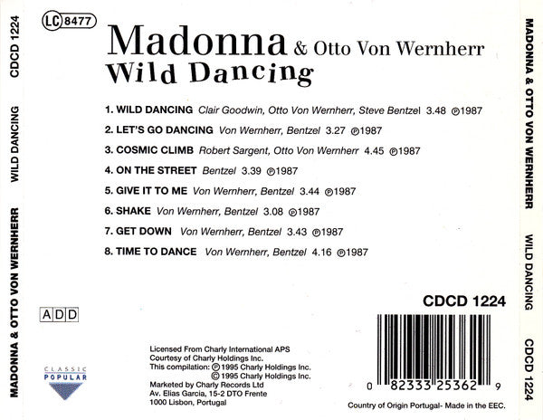 Madonna & Otto Von Wernherr – Wild Dancing - USED CD