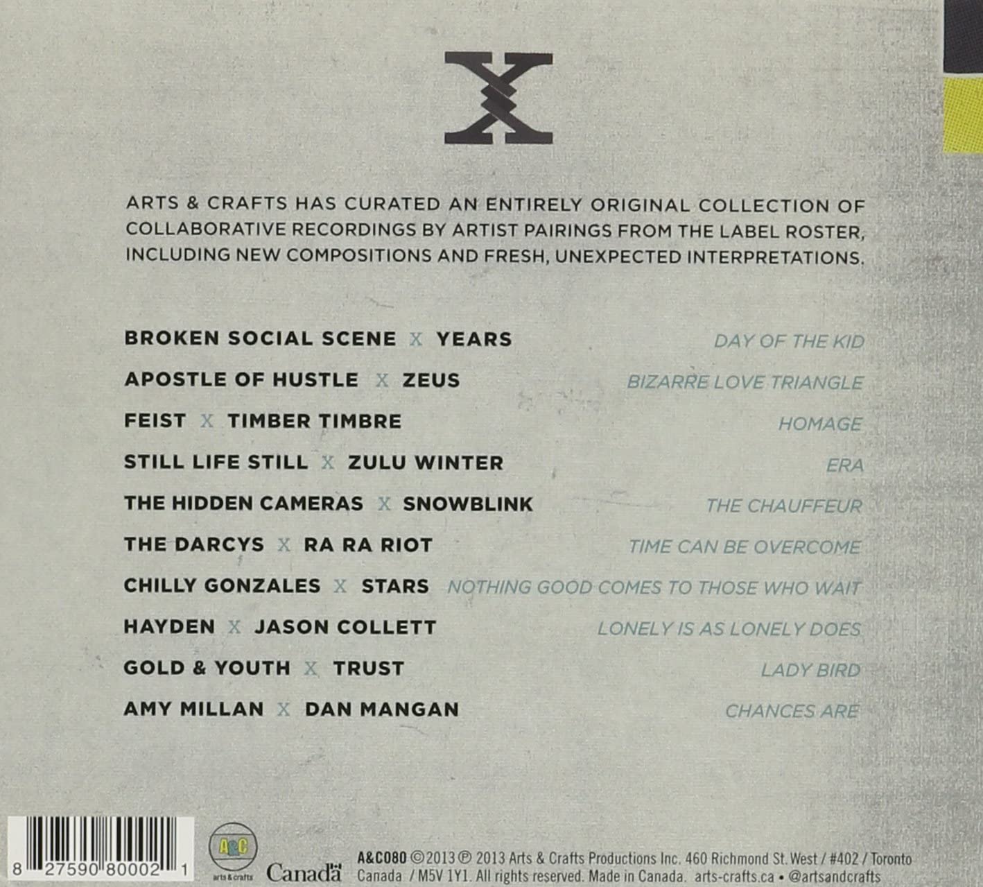 Arts & Crafts: X - CD