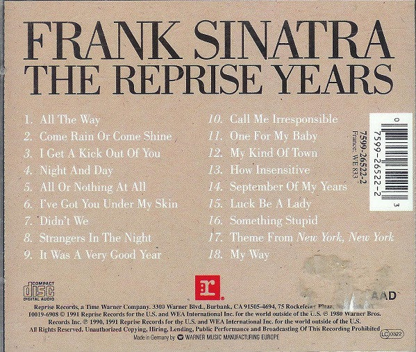 USED CD - Frank Sinatra – The Reprise Years